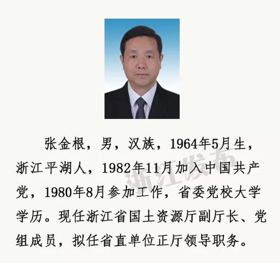 浙江干部最新任免信息公布